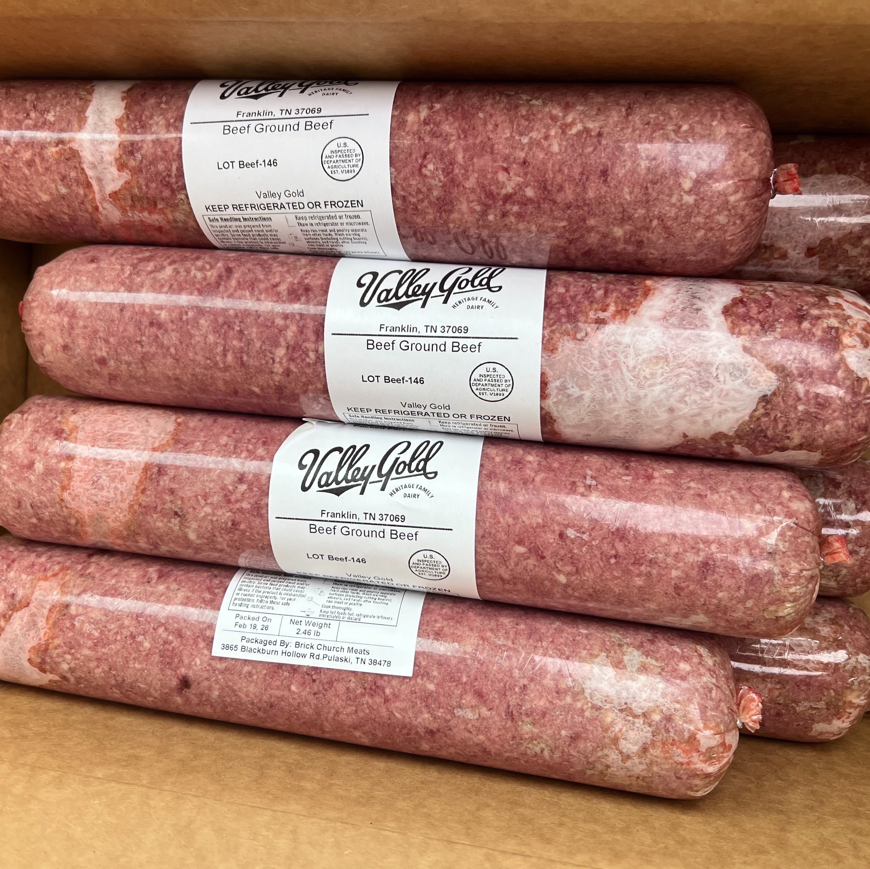 Valley Gold Angus Ground Beef – 20 lb Box